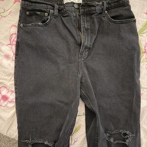 Abercrombie & Fitch Women's Gray Straight Leg Jeans